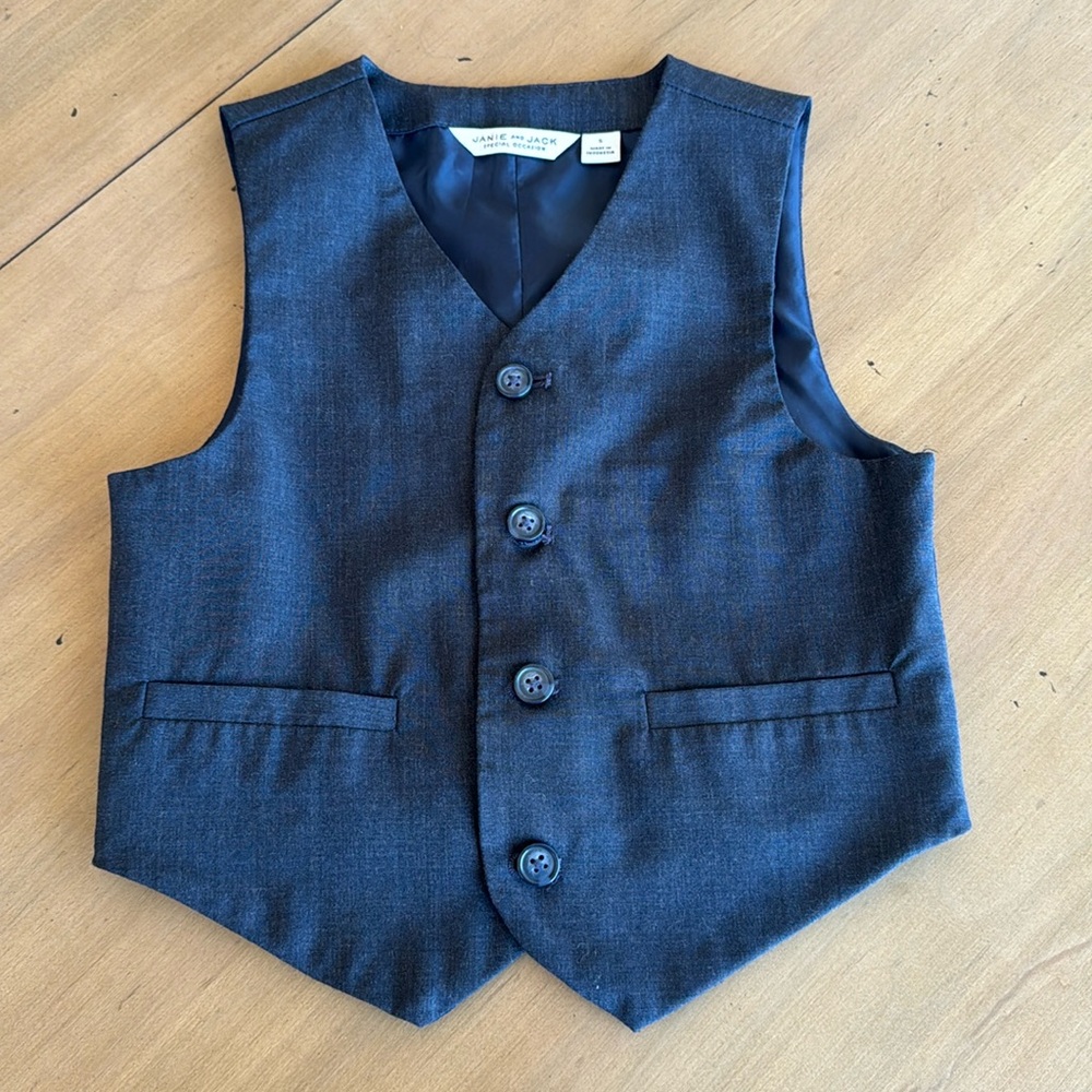 Janie and Jack blue vest